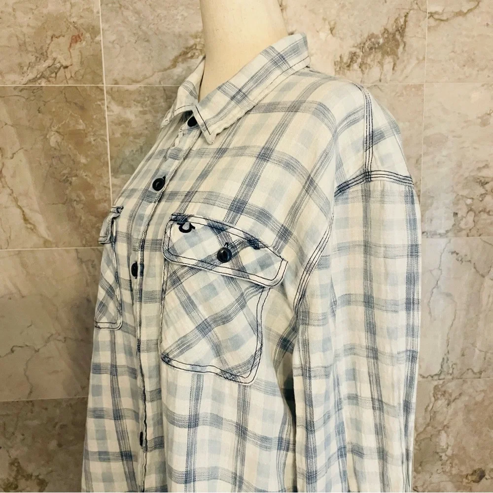 True Religion Plaid Button Up Long Sleeve Shirt